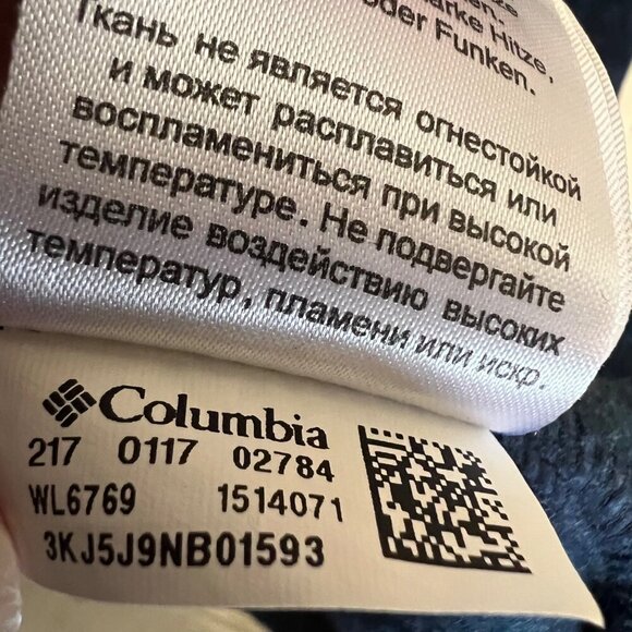 Columbia, Black and Blue Patterned Fleece Full Zip Utility‎ Jacket Size Small - Picture 5 of 5